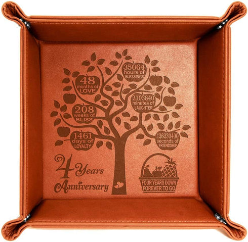 4 Years Anniversary Traditional Organization Tray